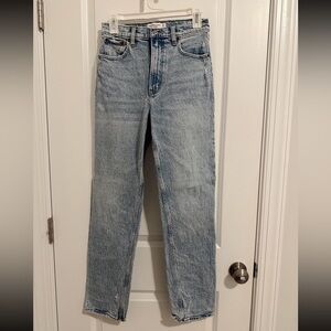 Abercrombie straight leg high rise jeans